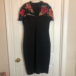 Vfshow Vfemage Sleeveless V-Neck Dress with Cape  Size XL